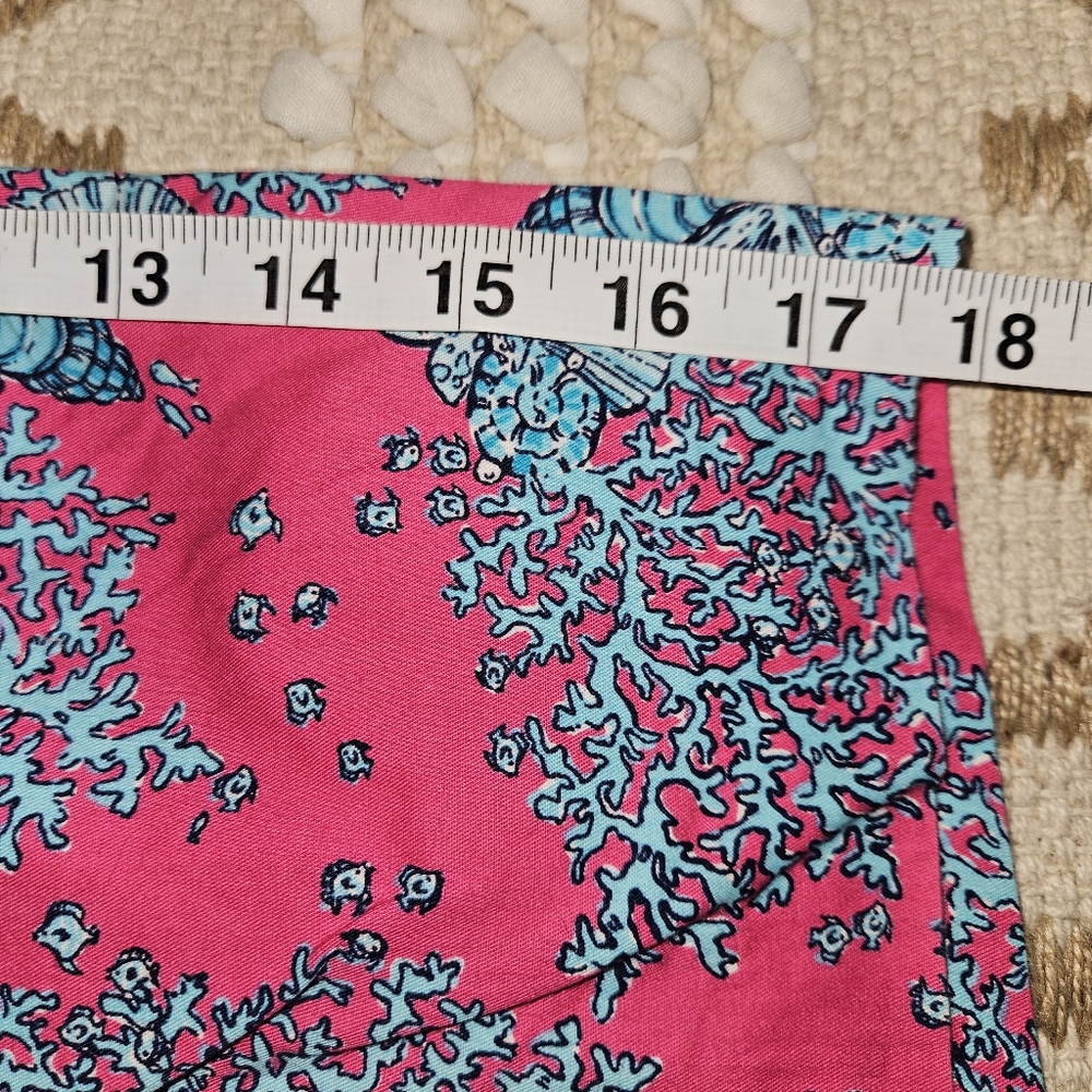 Lilly Pulitzer Bermuda Avenue Shorts Women's Size 8 Beachy Coral Reef Seashells - Picture 15 of 16